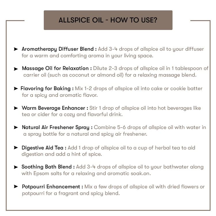 How to use Allspice Oil 