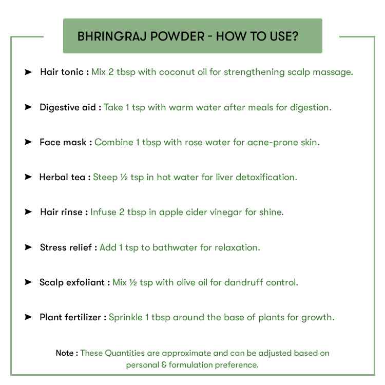 How to use Bhringraj Powder