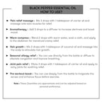 How to use Black Pepper Essential Oil 