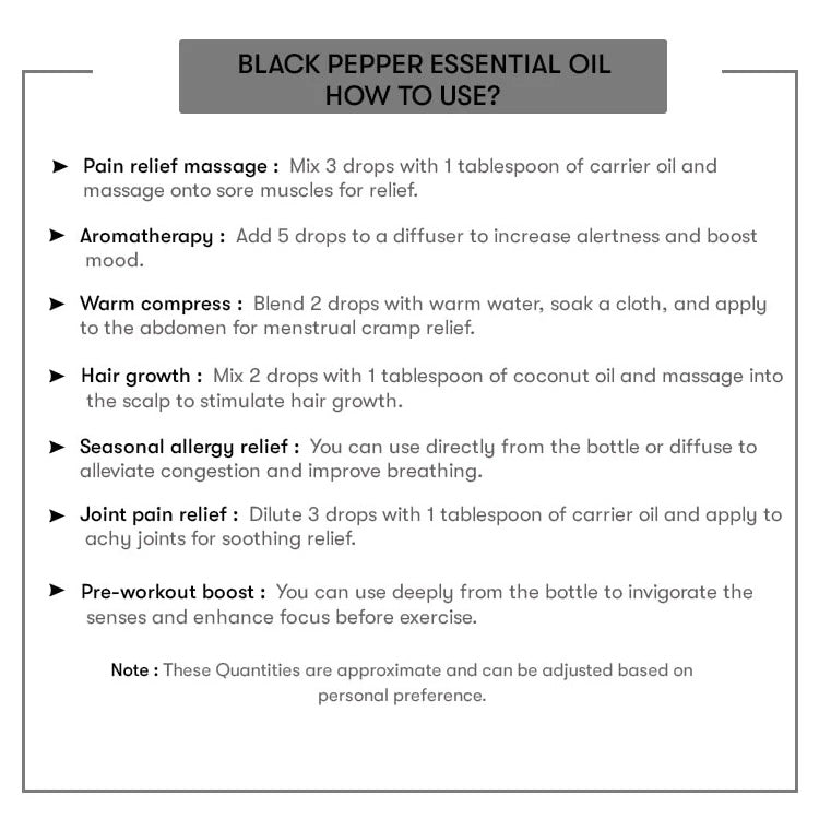 How to use Black Pepper Essential Oil 