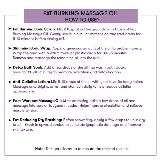 How to use Fat Burning Massage Oil