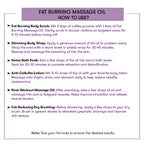 How to use Fat Burning Massage Oil