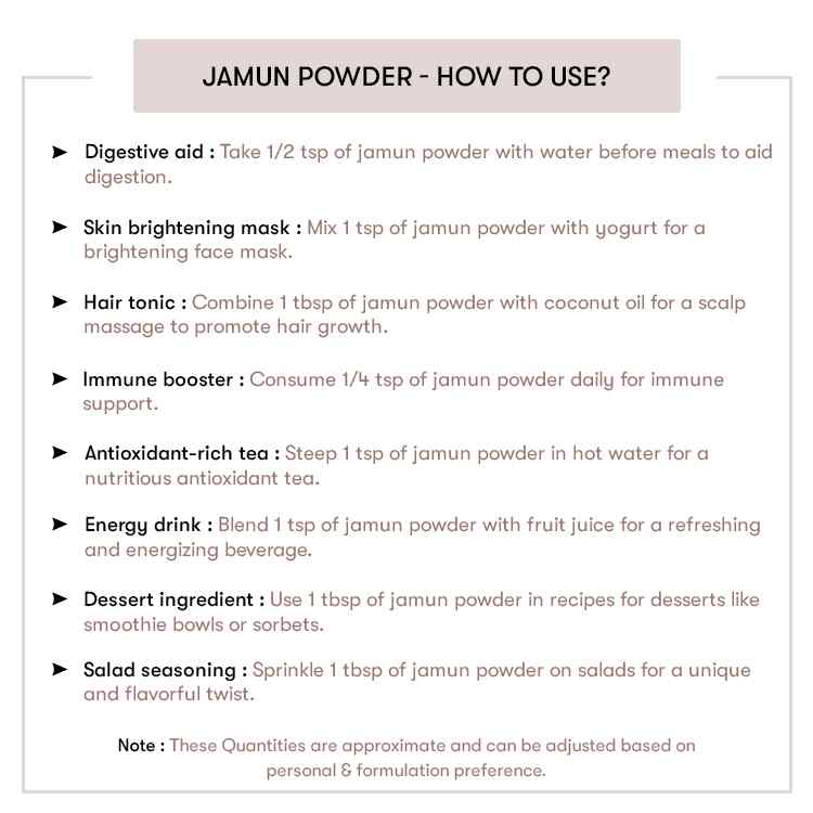 How to use Jamun Seed Powder
