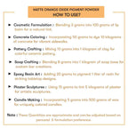 How to use Matte Orange Oxide Pigment Powder