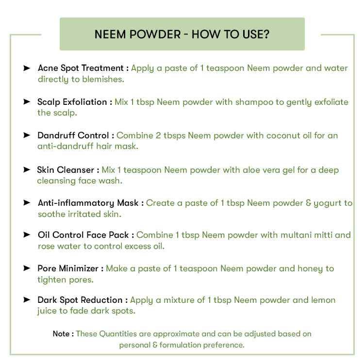 How to use Neem Powder