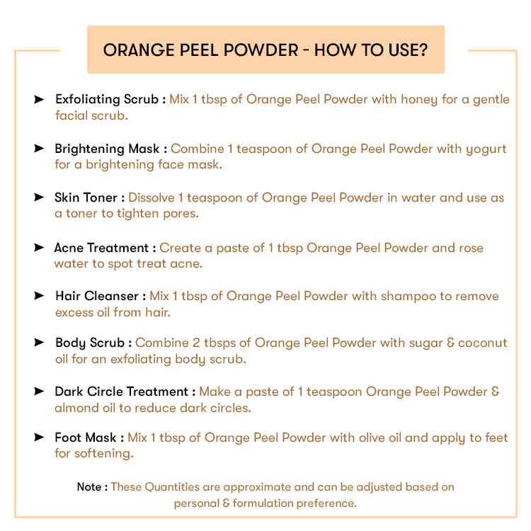 How to use Orange Peel Powder