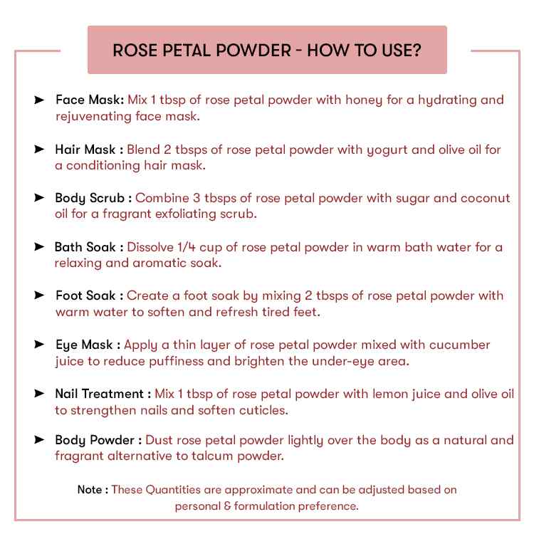 How to use Rose Petal Powder