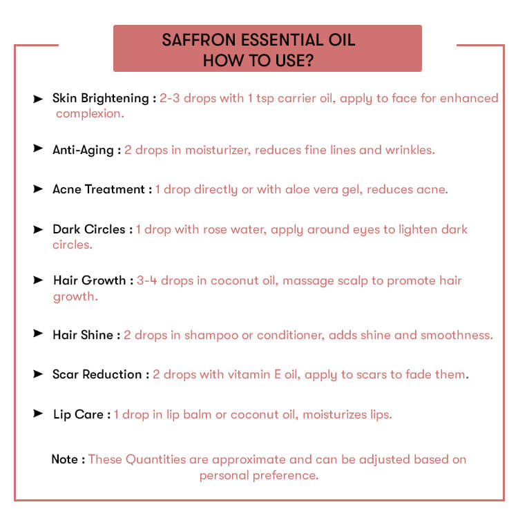 How to use Saffron Essential Oil