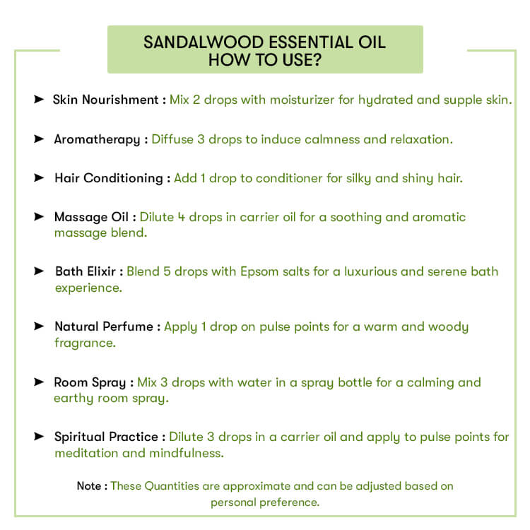 How to use Sandalwood Essential Oil