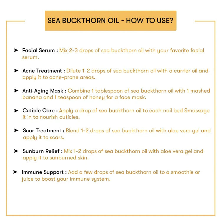 How to use Sea Buckthorn Oil