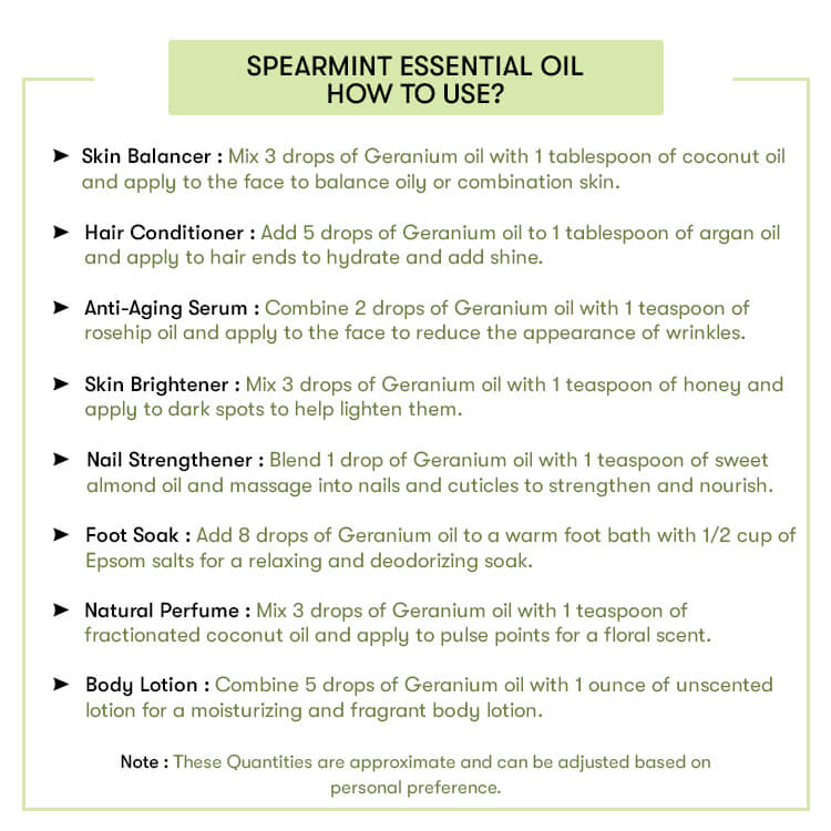 How to use Spearmint Essential Oil