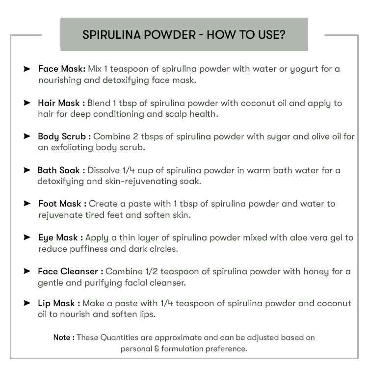 How to use Spirulina Powder