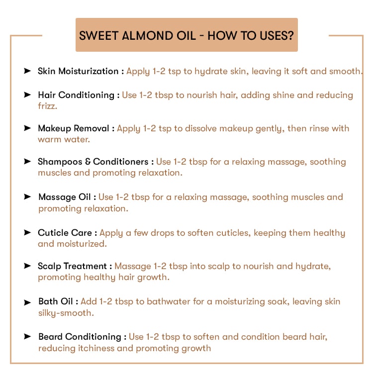 How to use Sweet Almond Oil