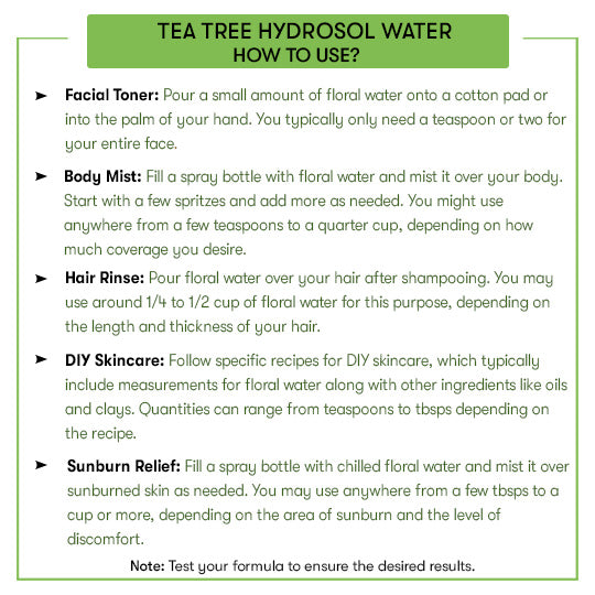 How to use Tea Tree Hydrosol water