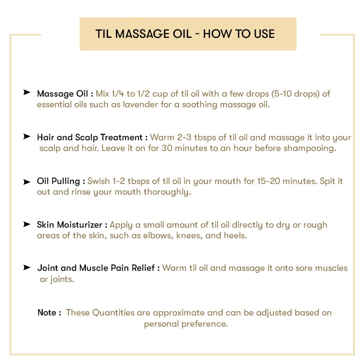 How to use Til Massage Oil Online 