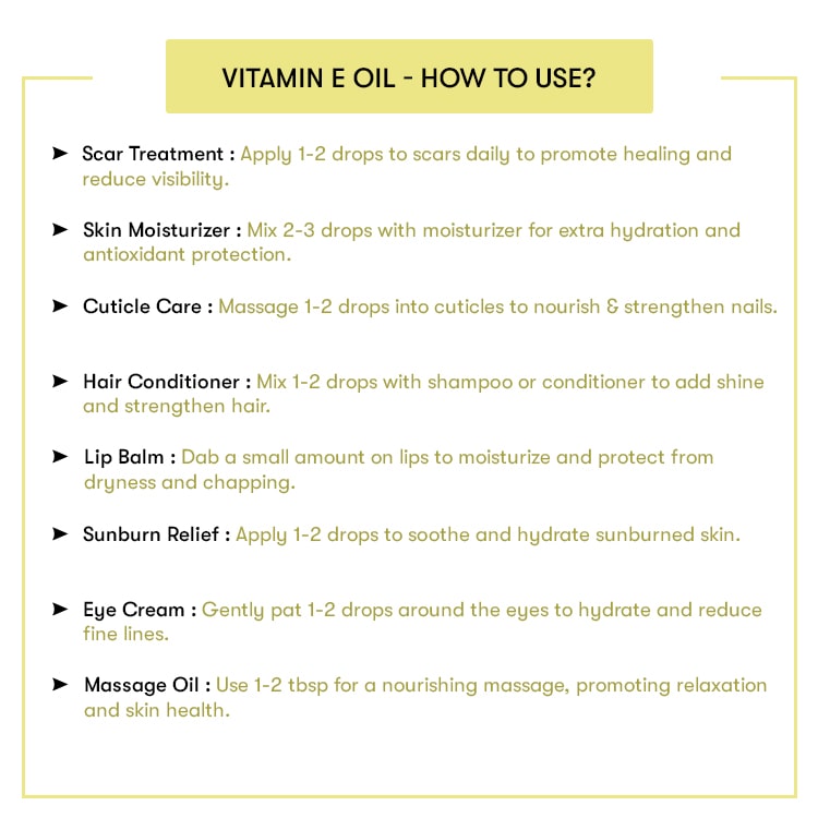 How to use Vitamin E (Tocopheryl Acetate)