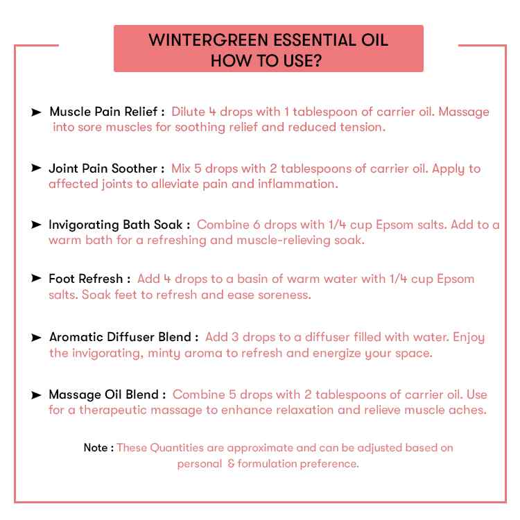 How to use Wintergreen Essential Oil
