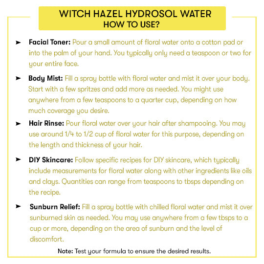 How to use Witch Hazel Hydrosol Water