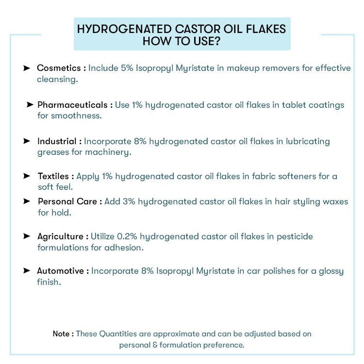 How to Use Hydrogenated Castor Oil Flakes