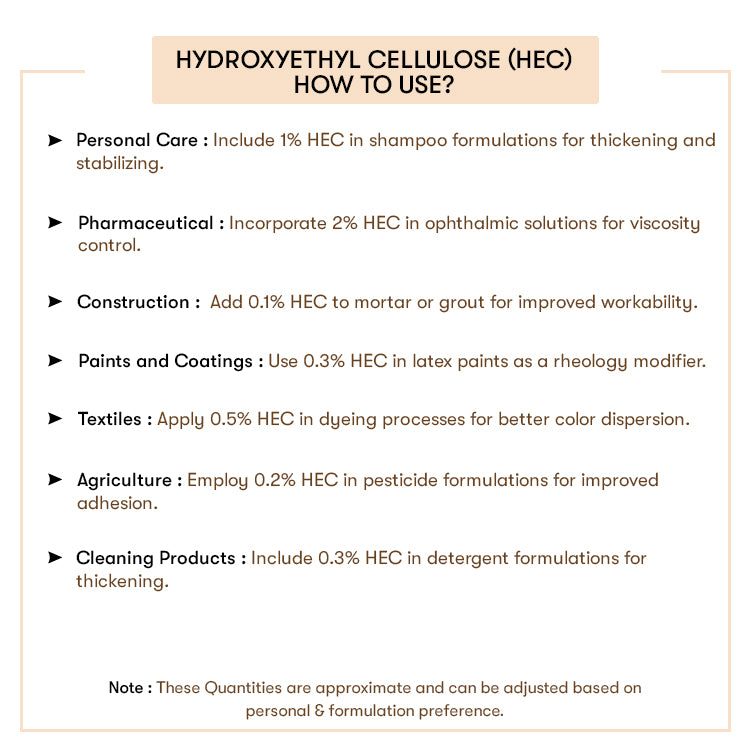 How to Use Hydroxyethyl Cellulose