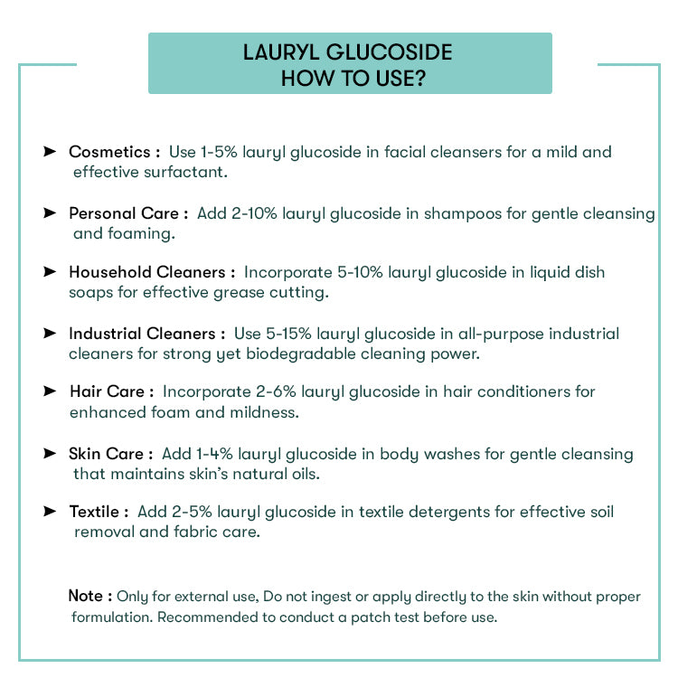 How To Use Lauryl Glucoside