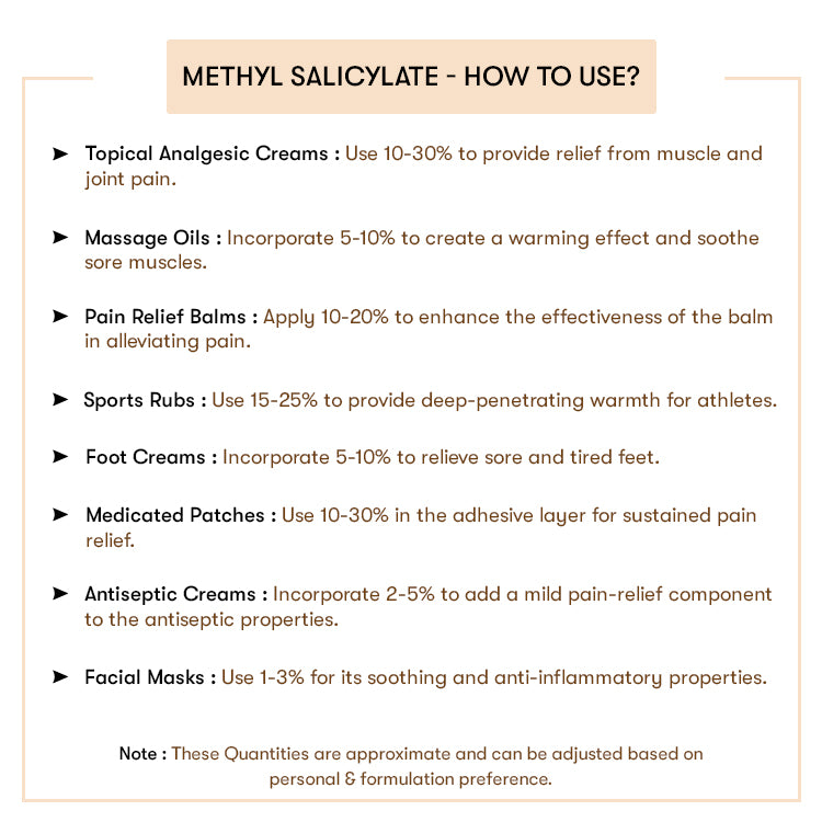 How To Use METHYL-SALICYLATE