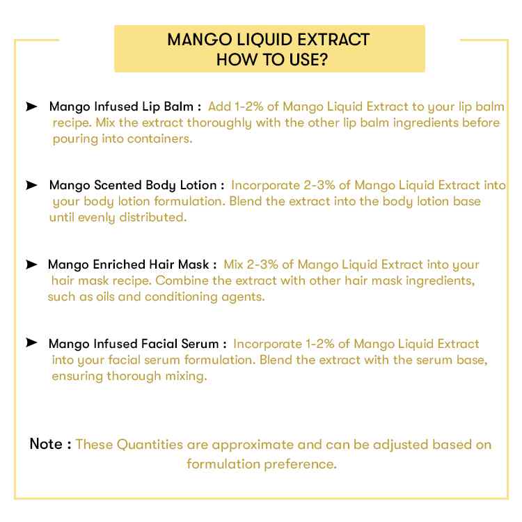 How to use Mango Liquid Extract