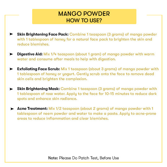 How to Use Mango Powder