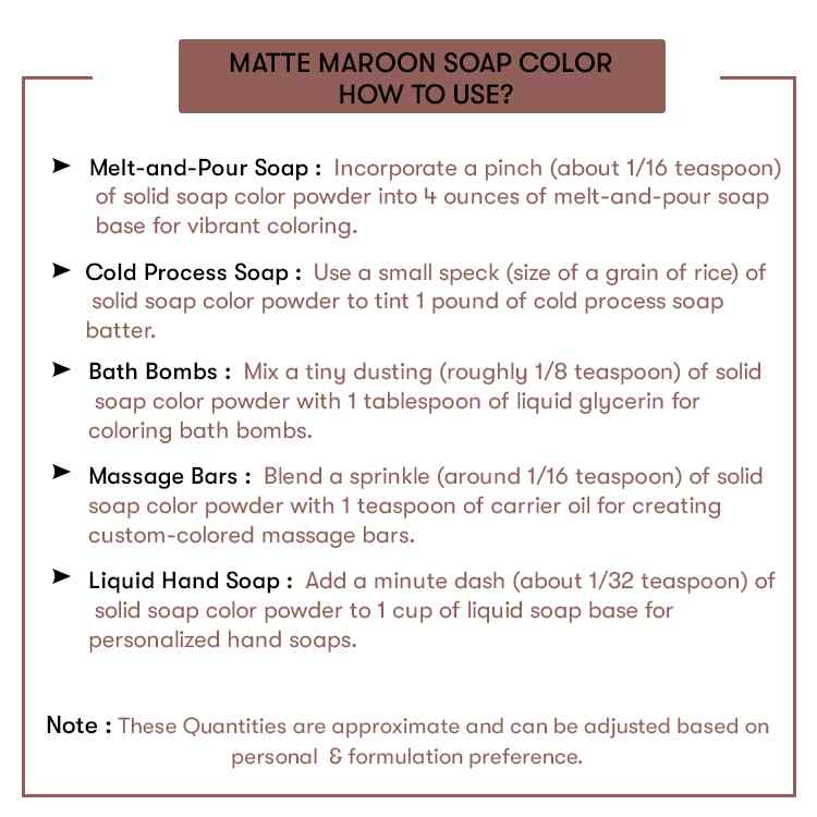 How to use Matte Maroon Soap Color