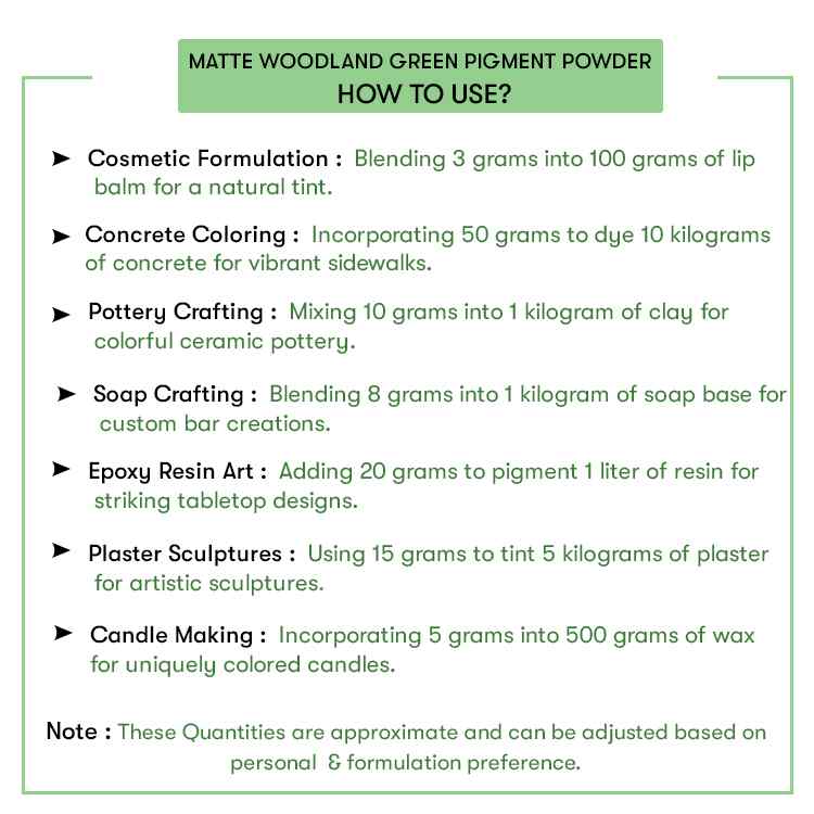 How to use Matte Woodland Green Pigment Powder
