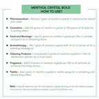 How to Use Menthol Crystal Bold (Edible Grade)