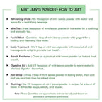 How to use Mint Leaves Powder