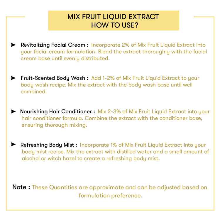 How to use Mix Fruit Liquid Extract