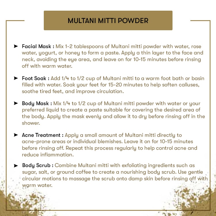 Multani Mitti Clay Powder Recipes