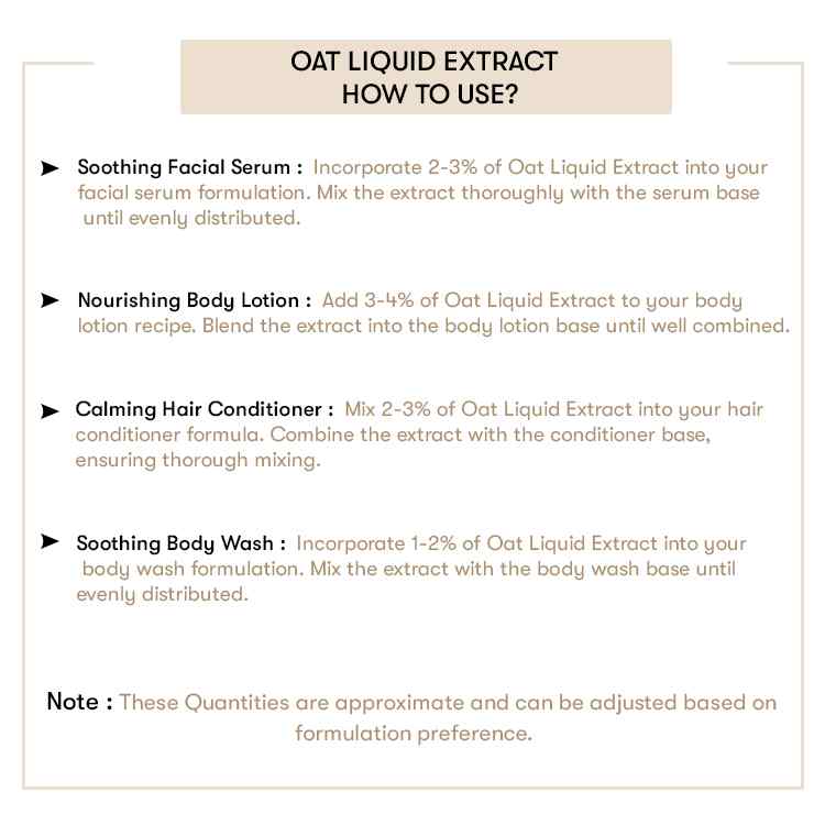 How to use Oat Liquid Extract