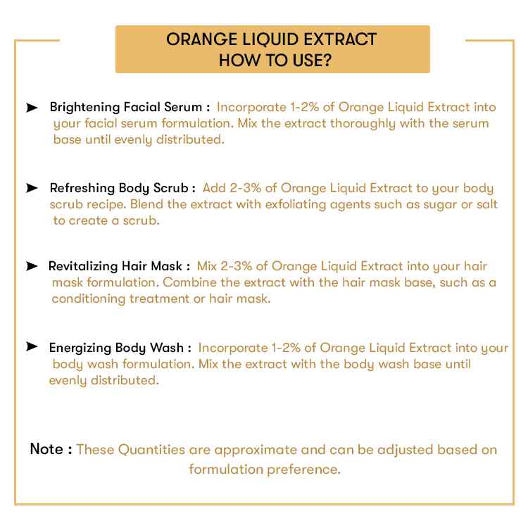 How to use Orange Liquid Extract