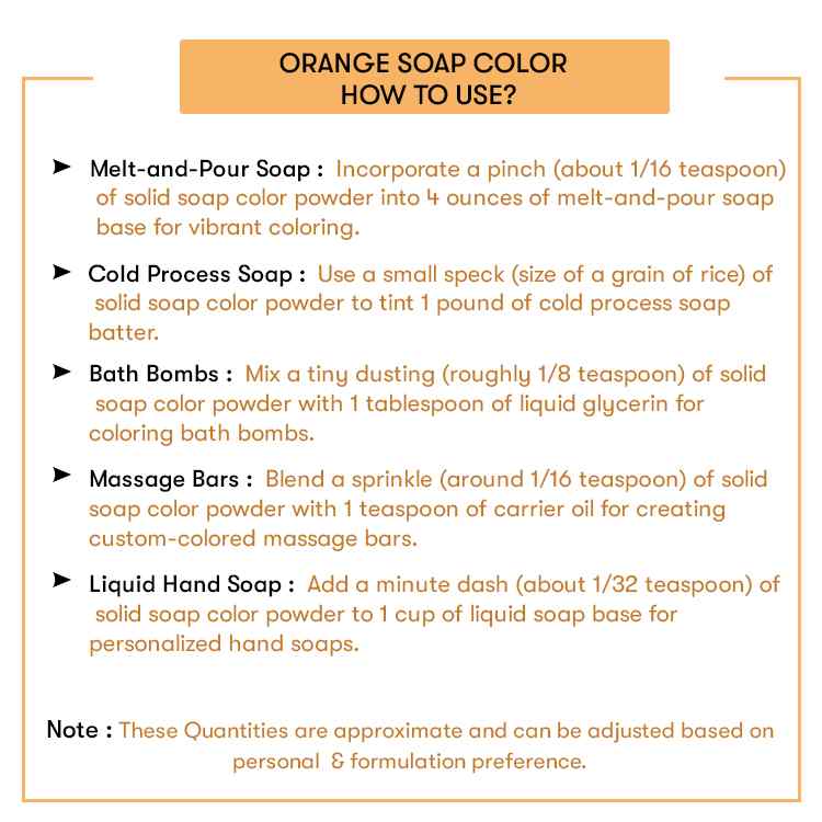 How to use Orange Soap Color