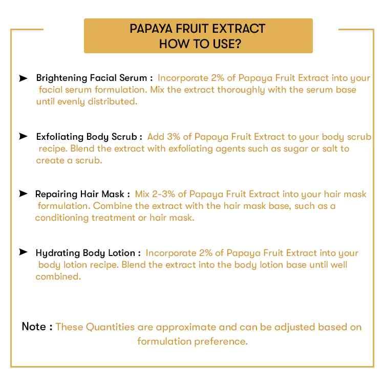 How to use Papaya Fruit Extract
