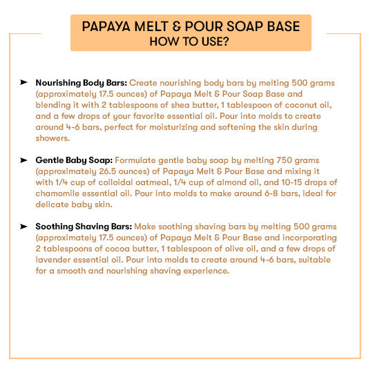 How to Use Papaya Soap Base