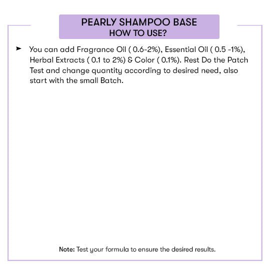 How to Use Pearly Shampoo Base Packaging