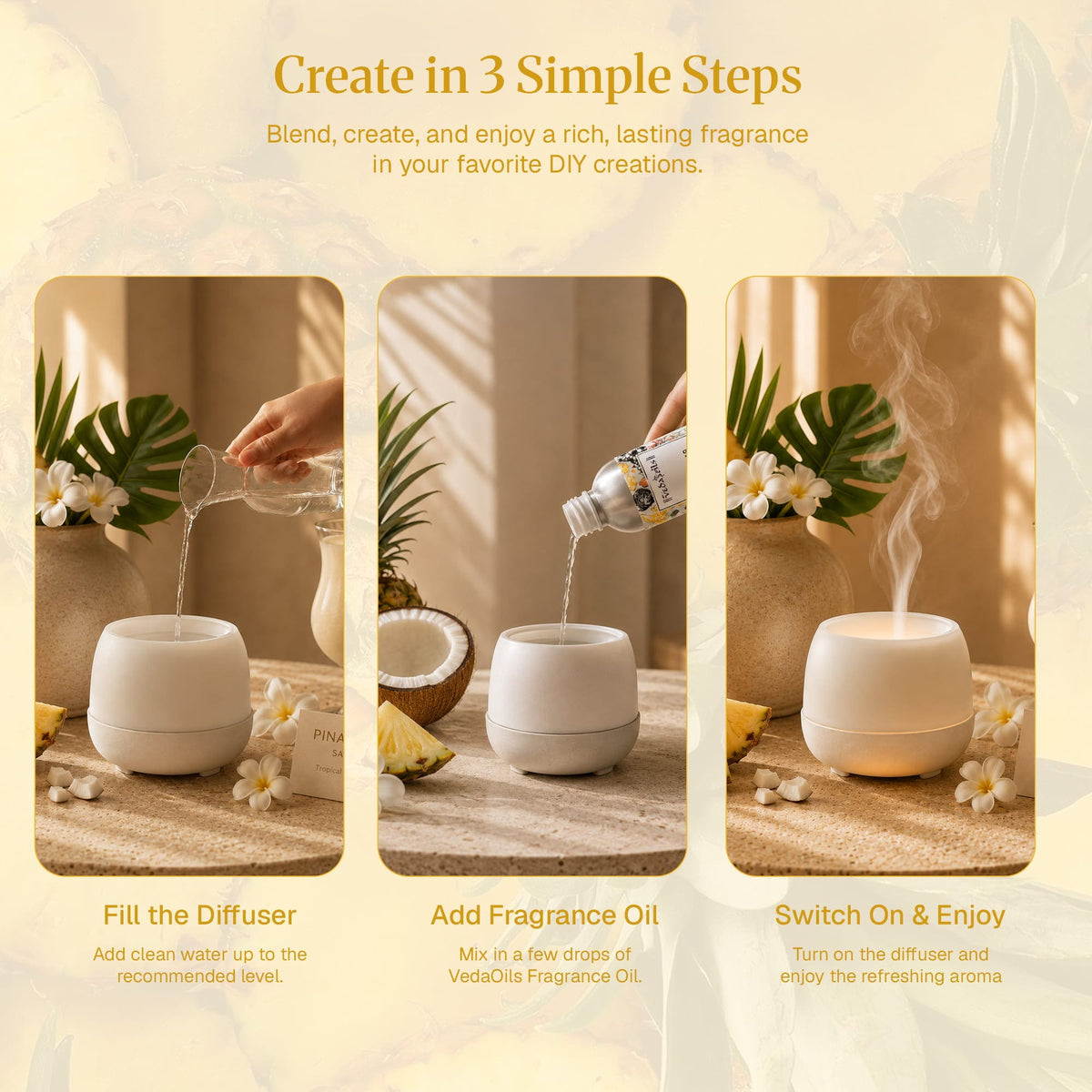 Pina Colada Fragrance Oil used in diffuesr