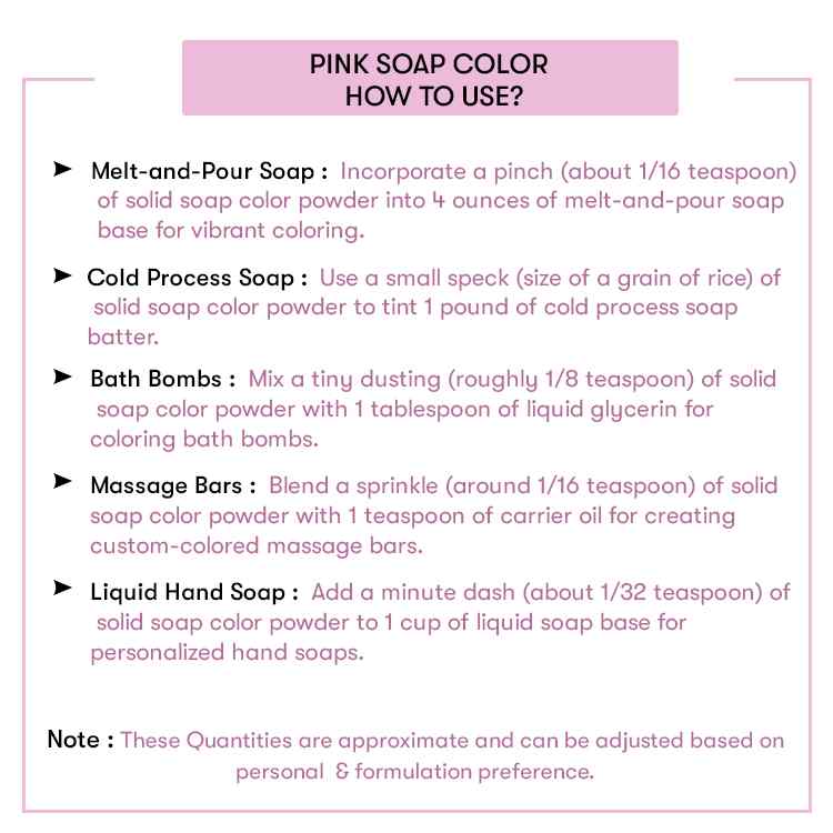 How to use Pink Soap Color