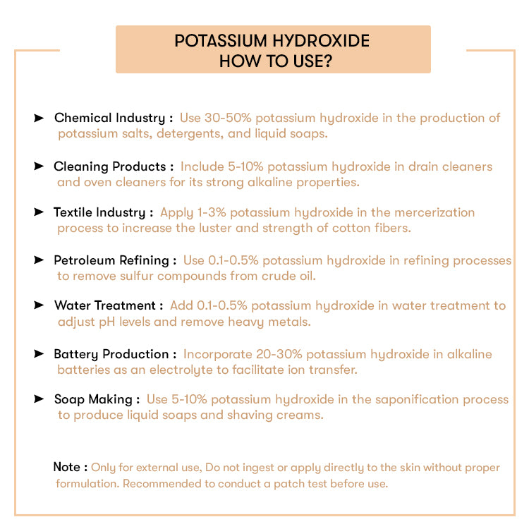How to Use Potassium Hydroxide
