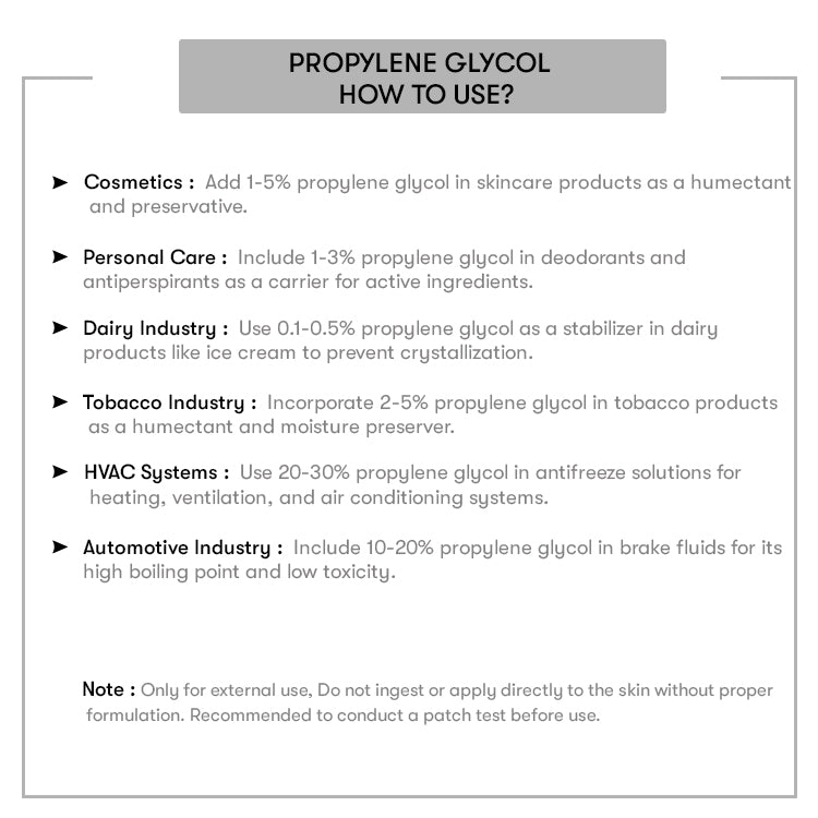 HOw to Use Propylene Glycol