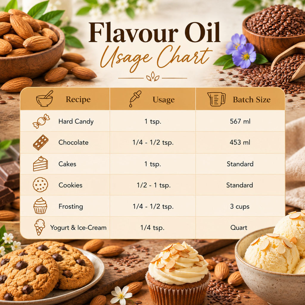 Pure Almond Flavour Oil Flavour Chart