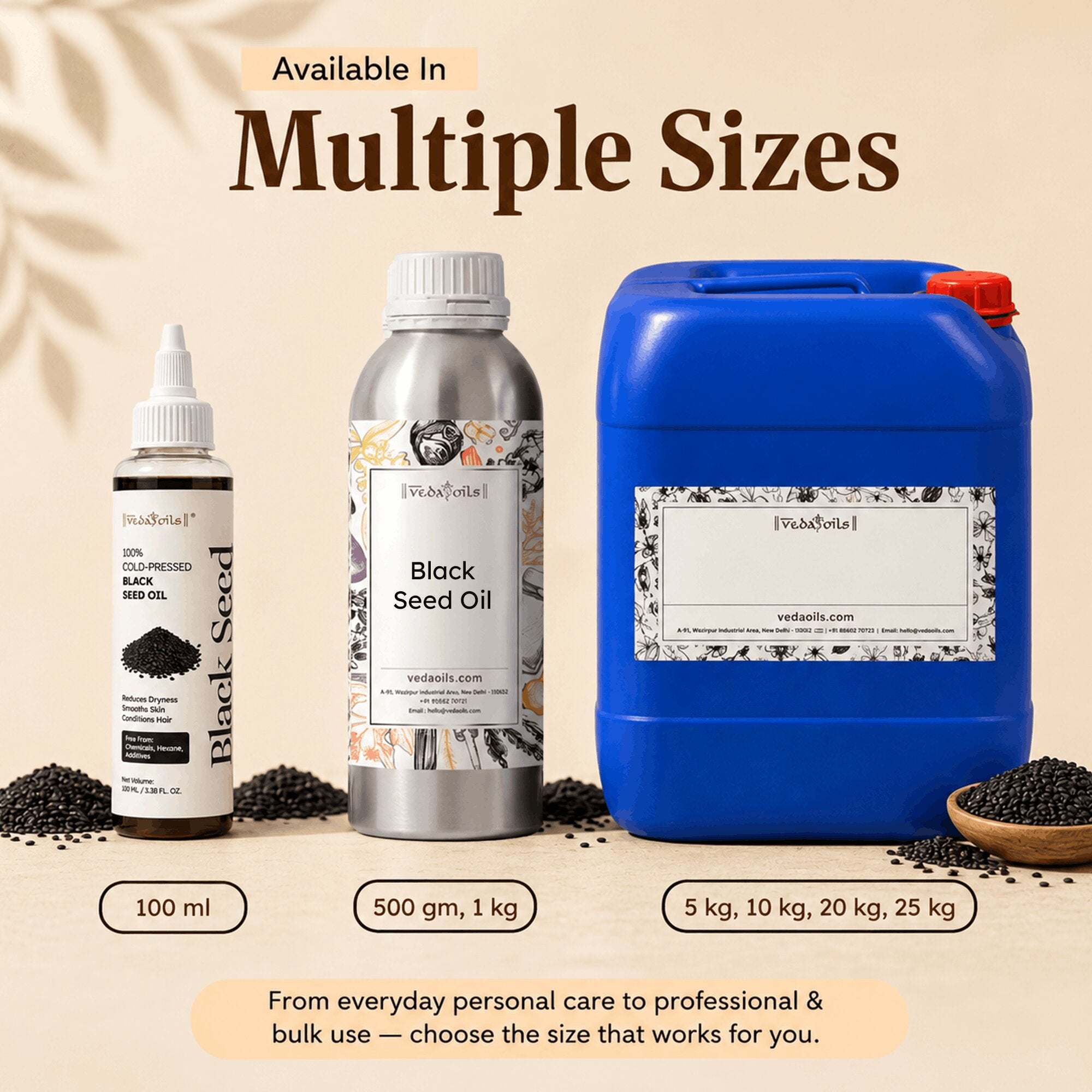 Pure Black Seed PAck Size