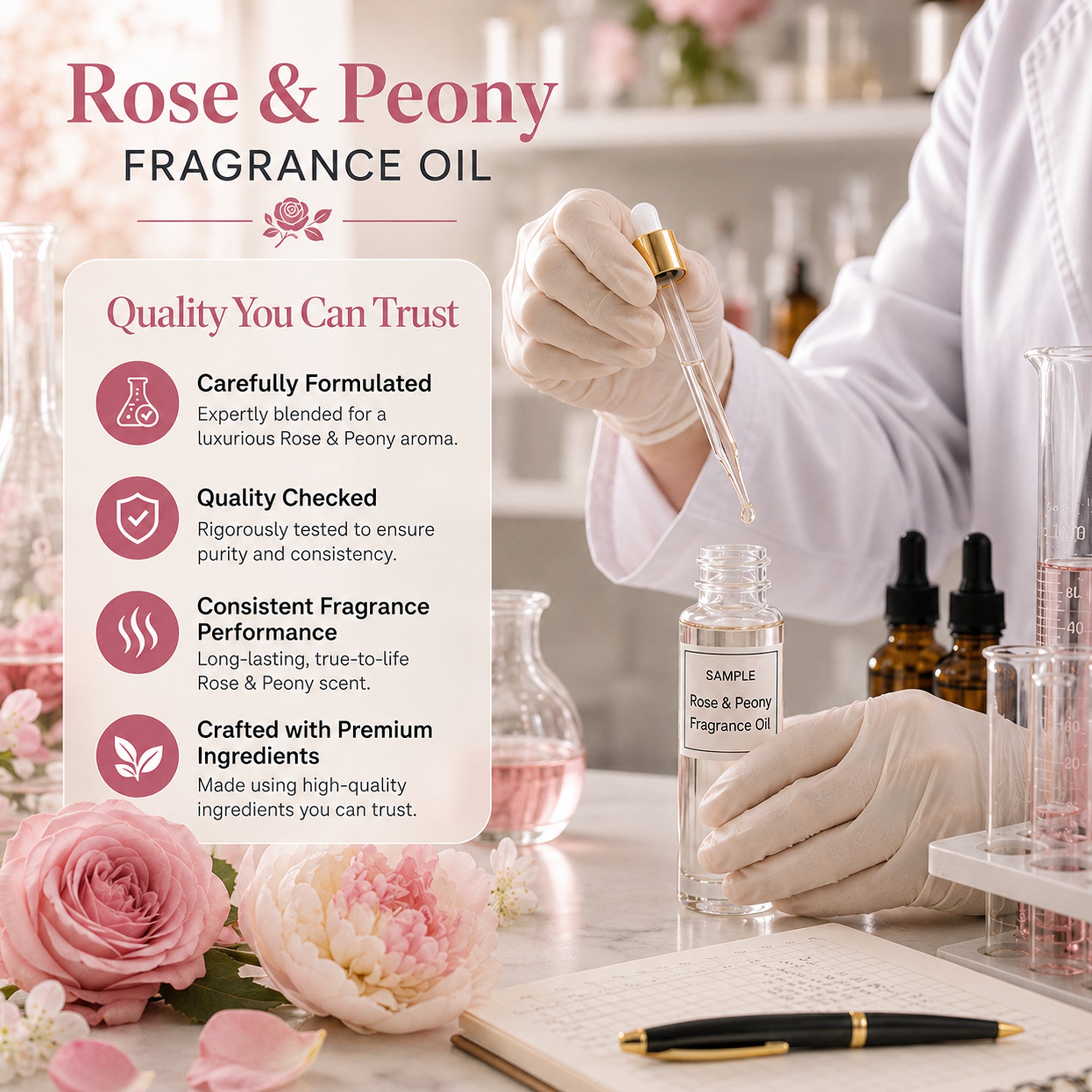 Pure Quality Rose & Peony Fragrance Oil 