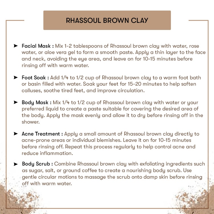 Rhassoul Brown Clay Powder Recipes