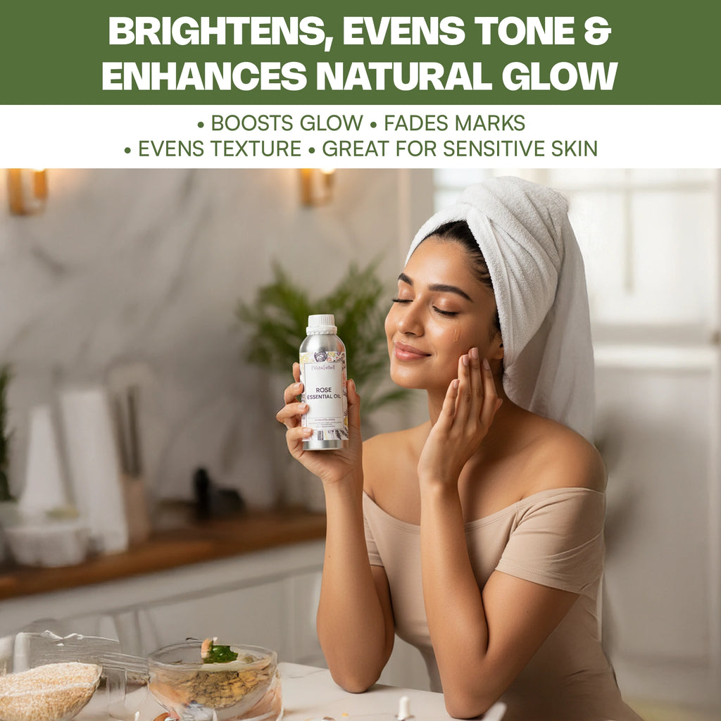 Rose Essential Oil good for glowing skin