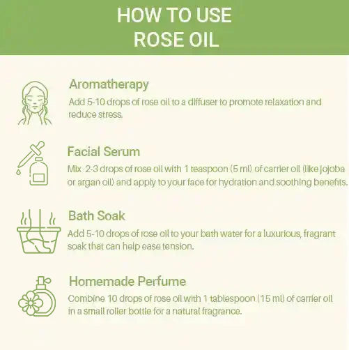 Rose oil for aromatherapy